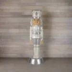 6 FT White & Silver Nutcracker