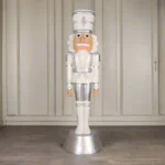 9 FT White & Silver Nutcracker