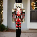 6 FT Checkered Black & Red Nutcracker