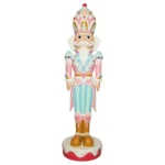 6 FT Pink & Blue LED Musical King Nutcracker