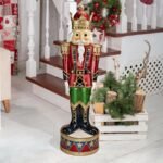 Illuminated Bavarian-Style Holiday Nutcracker Statue