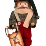 Premium Woodman Nutcracker with Sled and Reindeer